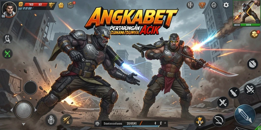 Screenshot menunjukkan aksi mendebarkan dari ANGKABET dengan pertarungan intens.