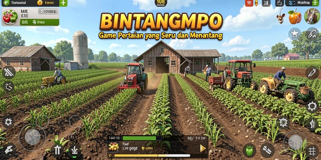 Gameplay seru BINTANGMPO dengan aktivitas bertani dan merawat hewan.