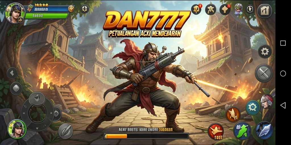 Tampilan mendebarkan gameplay DAN777 yang penuh aksi.