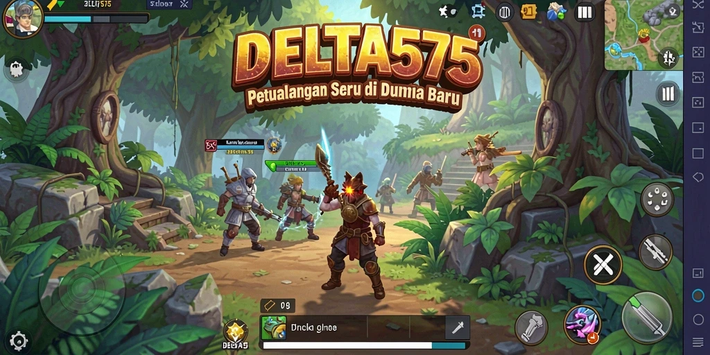 Tampilan gameplay seru dan penuh tantangan di DELTA575.