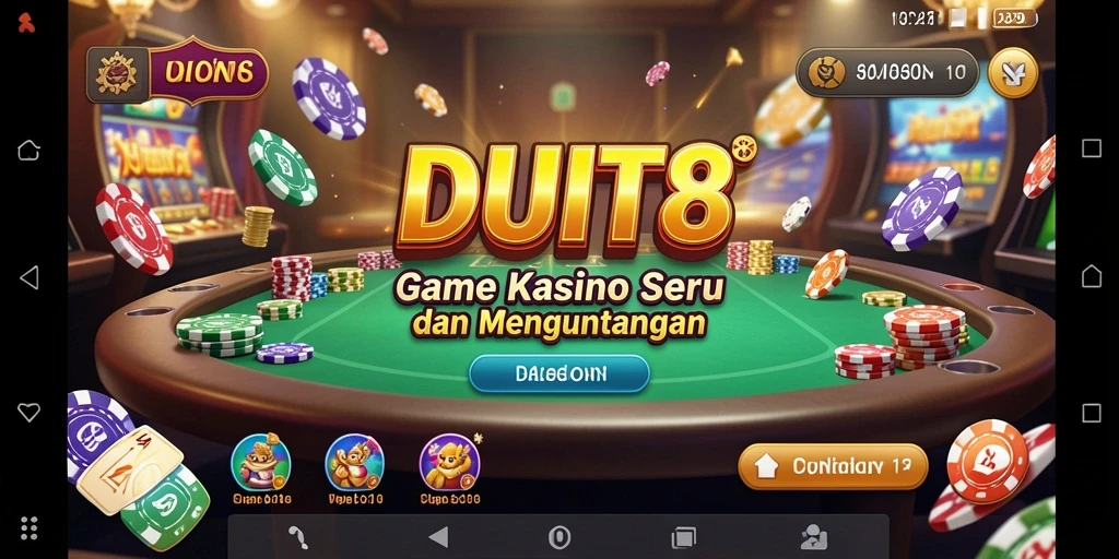 Tampilan gameplay menarik dari aplikasi Kasino DUIT8.