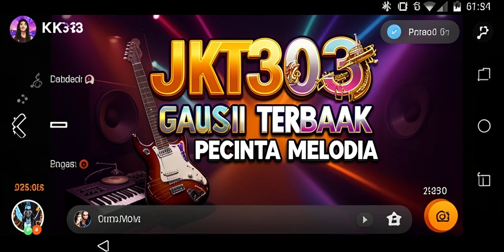 Tampilan gameplay menarik dari JKT303 dengan berbagai pilihan lagu musik.
