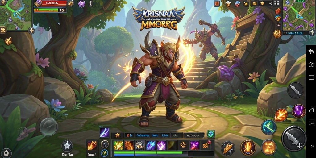 Gambaran aksi mendebarkan dalam gameplay MMORPG KRISNA96.