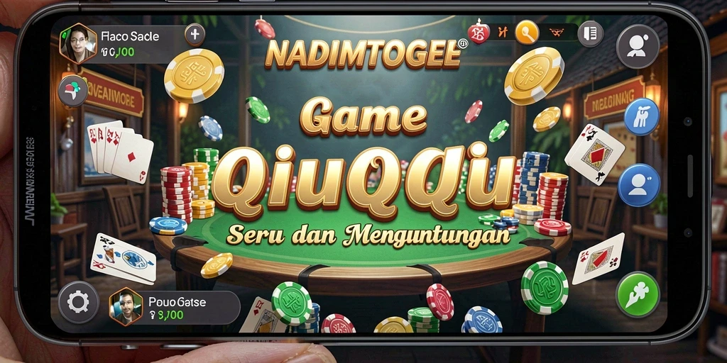 Tampilan menarik dari gameplay QiuQiu NADIMTOGEL yang seru.