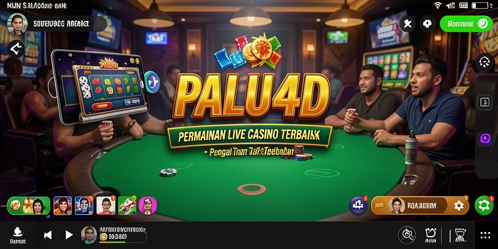 Screenshot utama PALU4D menampilkan gameplay Live Casino yang interaktif dan mendebarkan.