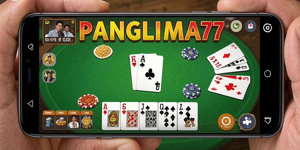 Tampilan gameplay seru PANGLIMA77 saat bermain gaple dengan teman.