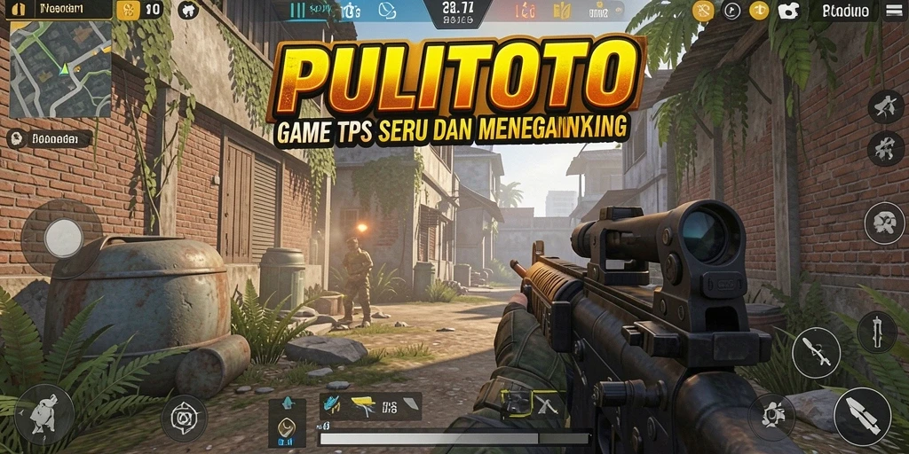 Tangkapan layar utama PULITOTO menampilkan aksi gameplay TPS yang mendebarkan.