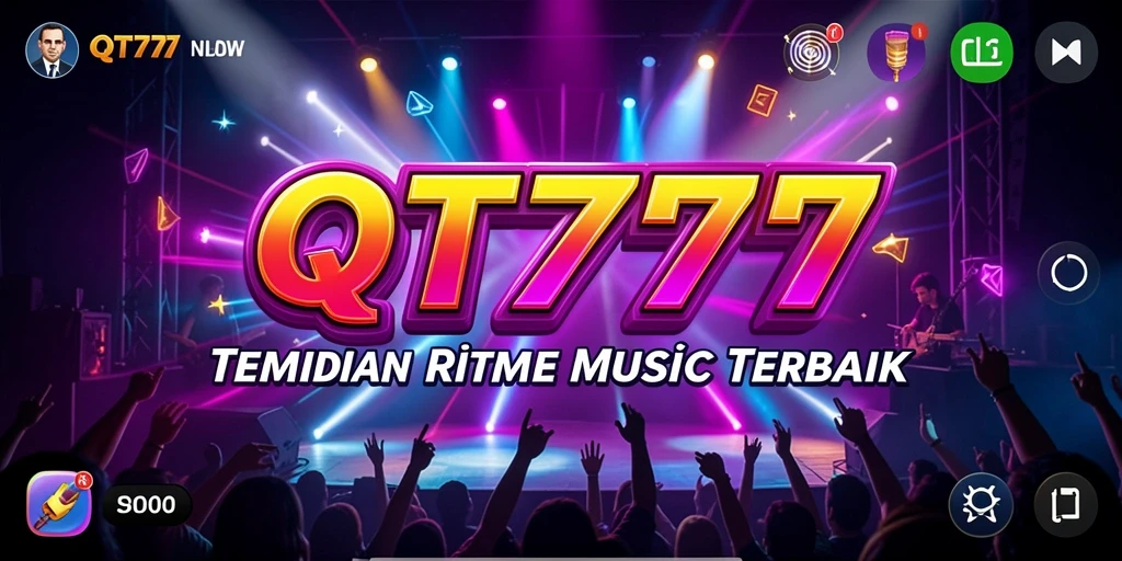 Tampilkan gameplay QT777 dengan berbagai tantangan musik.