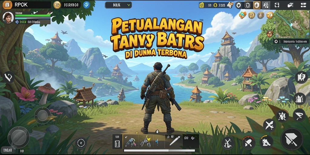 Screenshot gameplay RPOK yang menunjukkan keindahan dunia terbuka.