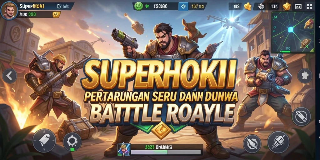 Gameplay seru SUPERHOKI dalam aksi Battle Royale.