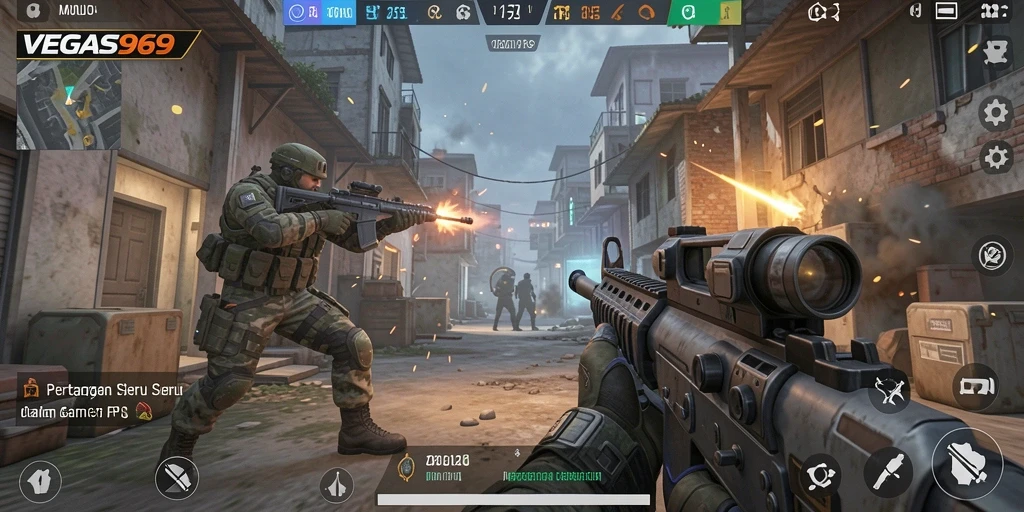 Tampilan intens dari gameplay <strong>VEGAS969</strong> yang memacu adrenalin.